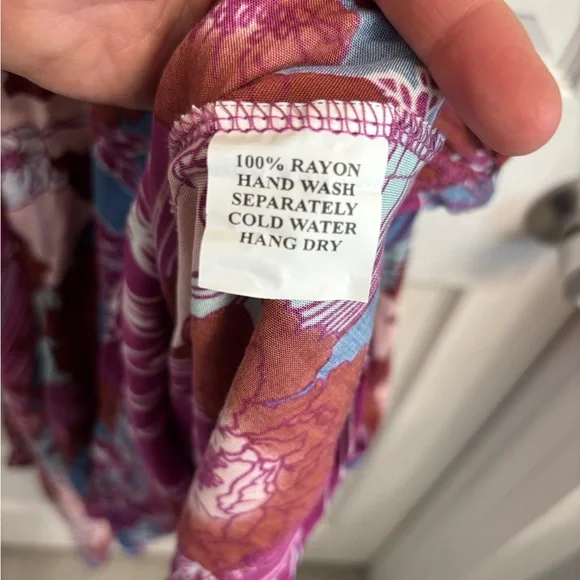 Santiki Daphne Floral V-Neck Midi Dress Size DL NWT Sleeveless - Picture 5 of 7